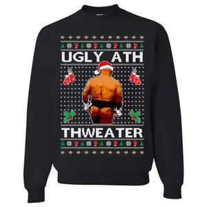 OnCoast Mike Tyson Ugly Ath Thweater, Ugly Christmas Sweater Hoodie Shirt, Funny Christmas Sweatshirt, Holiday Crewneck Tee, Womenswear Tops Comfort