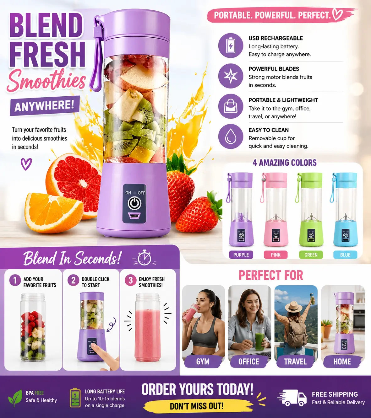 Portable blender