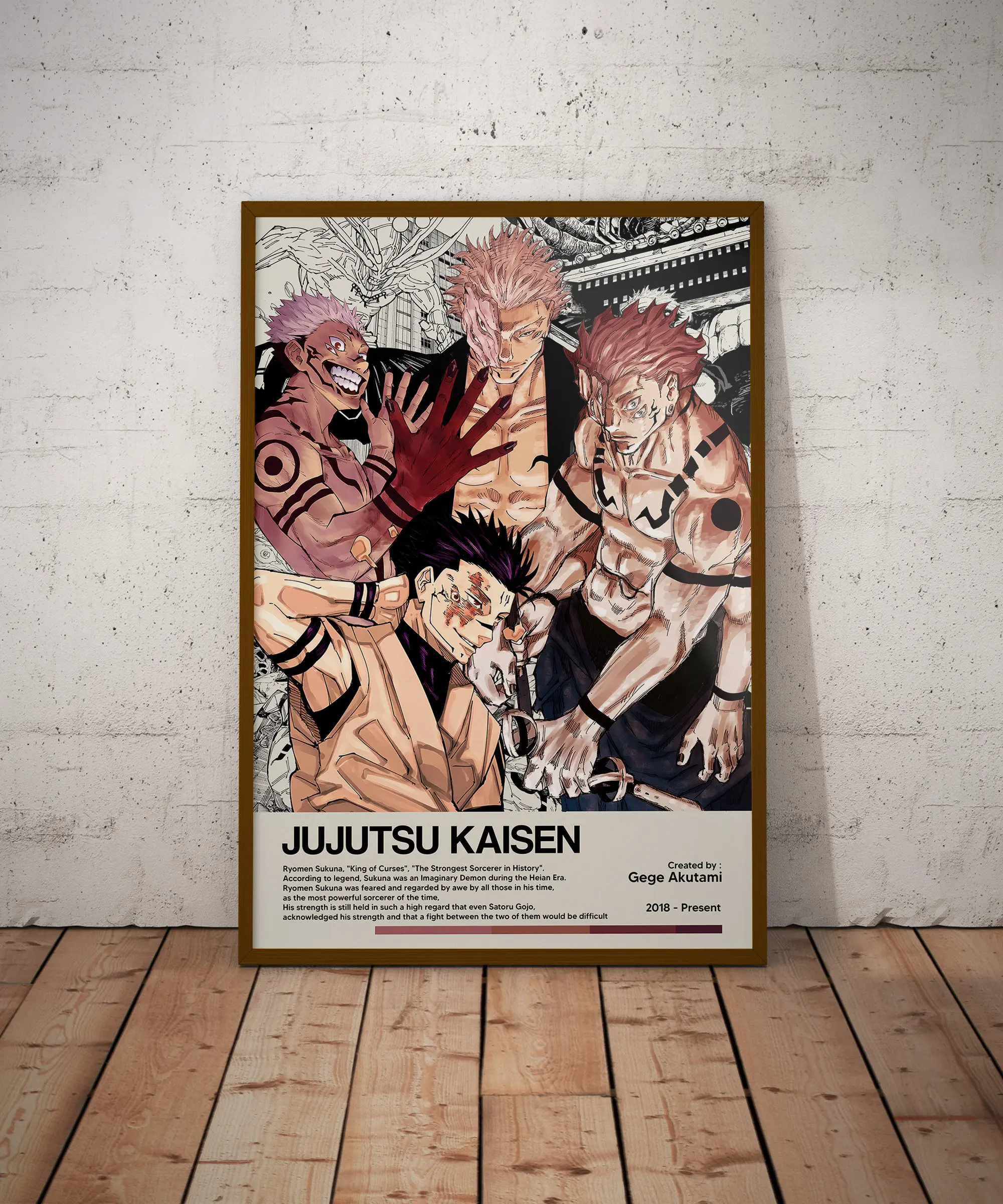 Limited Ryomen Sukuna Poster - Anime Manga Poster - Minimalist Anime Poster - Anime Manga Art - Wall Art Room Decor - Retro Vintage Poster