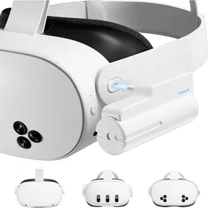 Saqico Fast Charging Battery Pack for Meta Quest 3S/3 and Oculus 2, 18W 5000mAh Head Strap Battery for Quest 3S/3/2 Accessories -Lightweight & Portable Rechargeble Extended Battery Extra VR Playtime