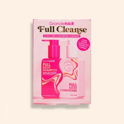 GrandeHAIR Full Cleanse Travel Size Set - Grande Cosmetics - Niacinamide & Rice Protein Shampoo & Conditioner for Scalp Care & Hair Repair