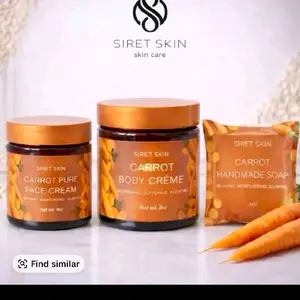 carrot pure set of 3pcs  face cream body cream and soap mini sets