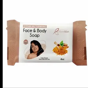Byenblan turmeric Face &Body Soap 7oz – Skin Glow, Dark Spot Remover, Even Tone Body Soap for Radiant Complexion