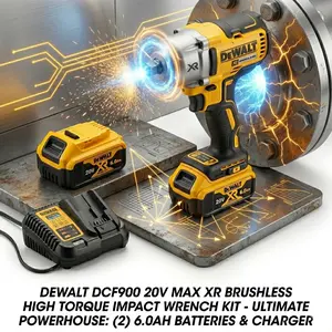 DEWALT DCF900 Impact Wrench 1/2" Inch High Torque With Hog Ring Anvil 20V Brushless Cordless Wrench Dewalt Power Tools