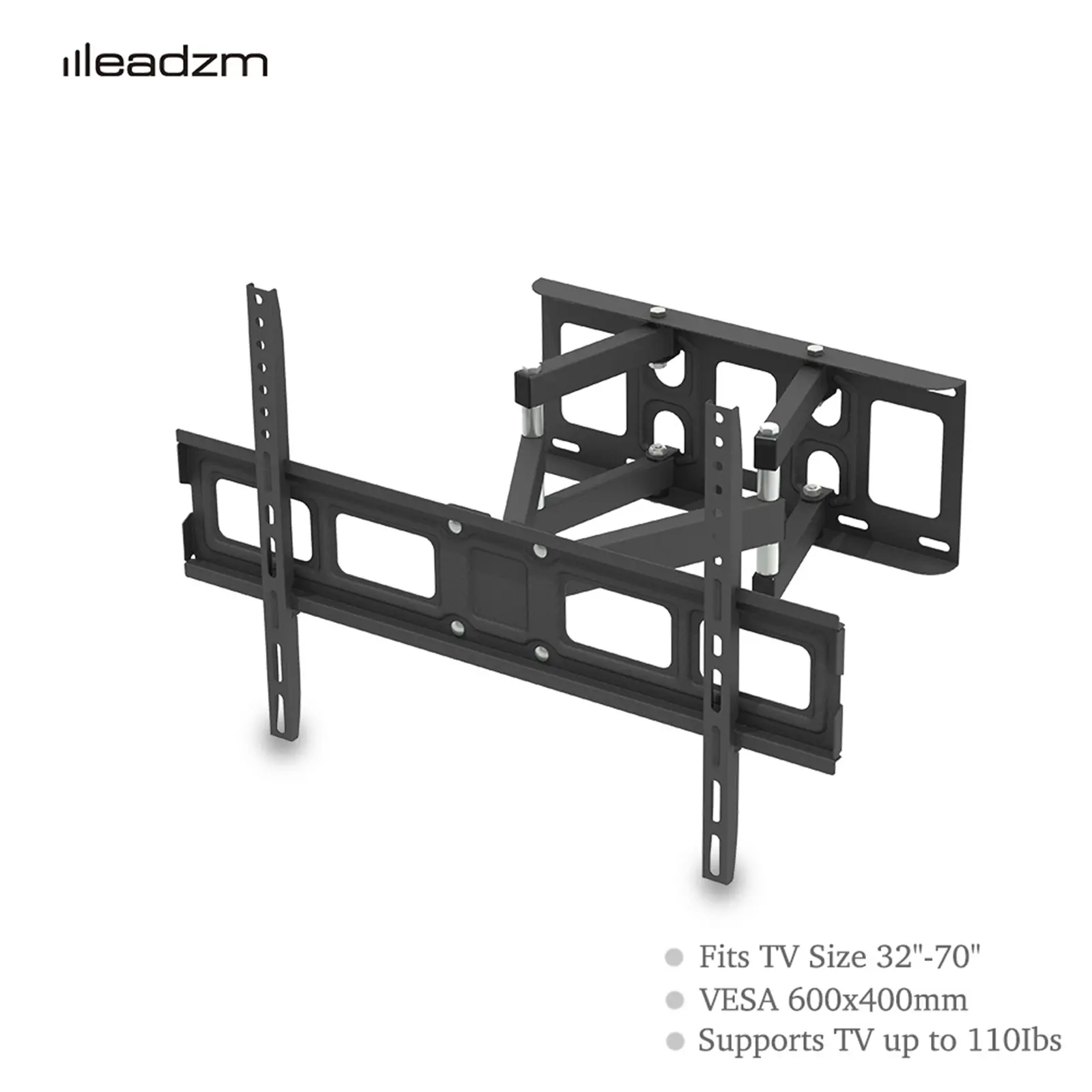 Furniture Double Pendulum TV Stand Tmds-101 with Large Base, 32-70 Inch Fit, 50Kg Load Capacity, 600*400 VESA Compatibility, -10~10° Upper & Lower Tilt Mesa Para Tv Tv Frame