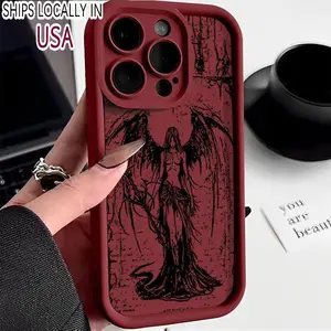 Dark Angel phone case for iPhone 16 Pro Max, 15, 14, 13, 12, 11 Pro Plus. IP13ProMax/IP14ProMax xs x xsmax