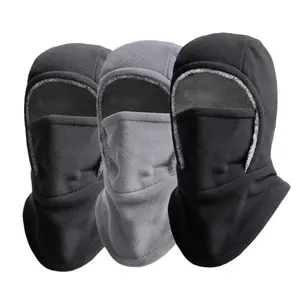 Winter One-Piece Hood Balaclava Thick Windproof Face Mask Scarf Ear Protection for Cycling Running Skiing Fishing Outdoor Sports Men Women