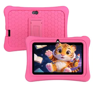 7-Inch Android Kids Tablet, Online Class & Study Ready, Parental Control, 5G High-Speed WiFi, HD IPS Display, Shockproof Case, Front & Rear Dual Cameras, Bluetooth. Pink & Blue, Easter/Christmas/Birthday Gift (USB Cable Included, No Adapter).