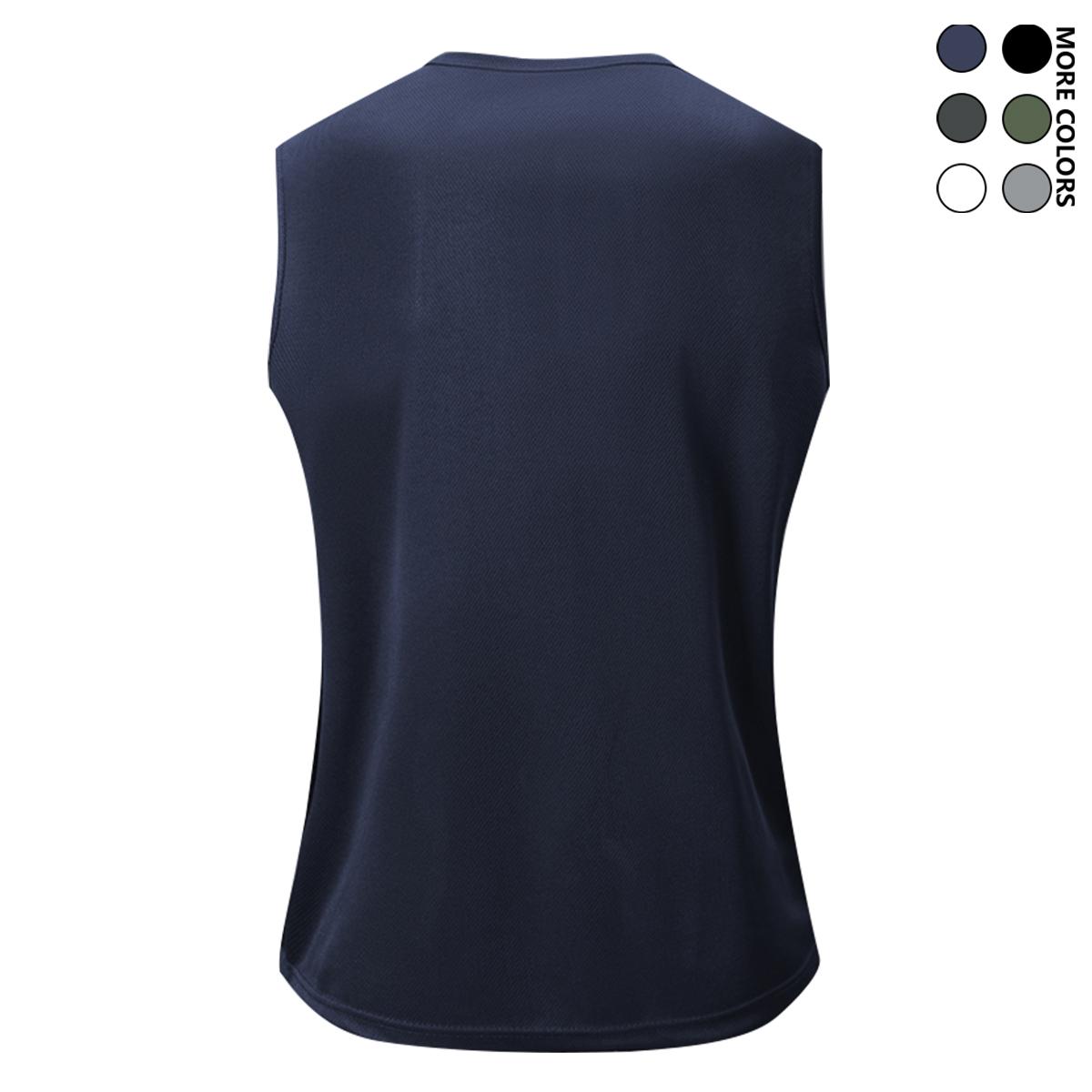 Men's 3-Pack   - Breathable, Quick-Dry Sleeveless Shirt, Suitable for Summer Gym, Running, and Training, Crew Neck, Polyester Fiber, Black/White/Navy Blue, Athletic Wear High Elasticity Lifestyle Beater Set Majin Vegeta Dragon Ball Tees tank tops