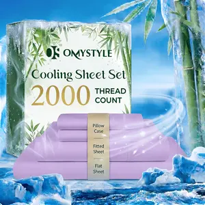 Bamboo Cooling Queen Size Sheet Set (4pcs/6pcs) - Breathable, Comfortable Children's Bedding for Hot Sleepers