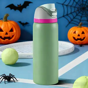 OwaIa(avocado) outdoor sports water bottle,32oz /945ml double-wall vacuum insulated ice-keeping portable cup,ice-keeping time 6-12 hours, one-handed press open lid, 100% leak-proof, travel iced coffee cup, suitable for outdoor, wilderness, cycling and gym