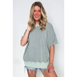 Cerise Striped Relaxed Fit Top - BACK IN STOCK