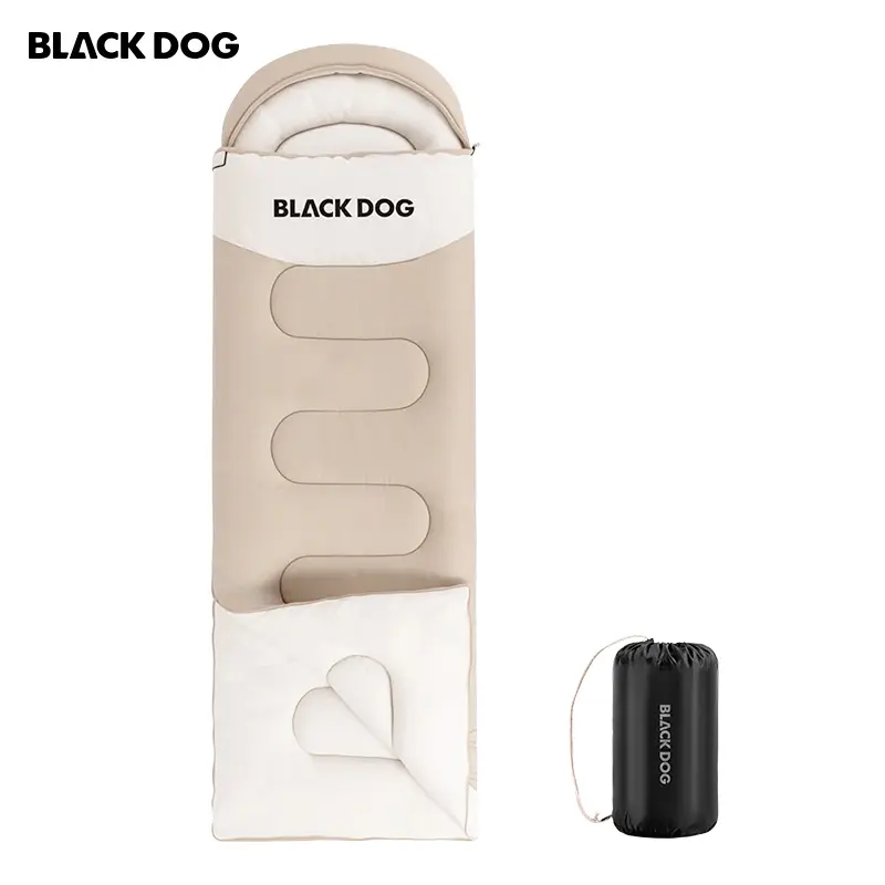 BLACKDOG Adult Sleeping Bag Hooded Thick & Warm 4 Season Converts to Blanket for Outdoor Camping BLACKDOG Adult Sleeping Bag Hooded Thick & Warm 4 Season Converts to Blanket for Outdoor Camping