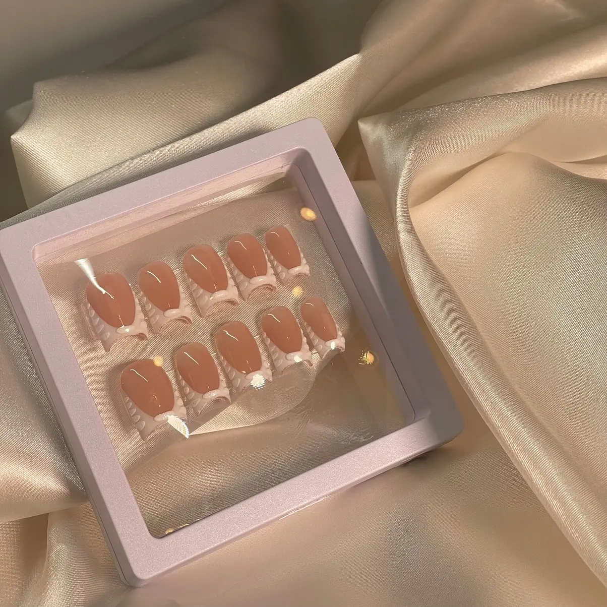 White Croc French Tip Set High Gloss