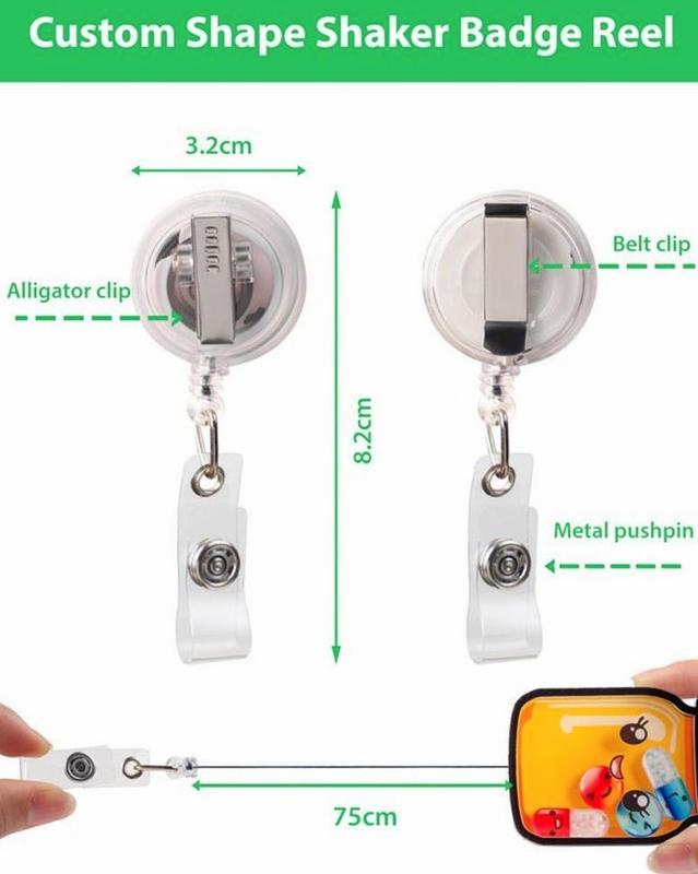 Sarcastic Healthcare Worker Badge Reel - Glitter Acrylic Alligator Clip