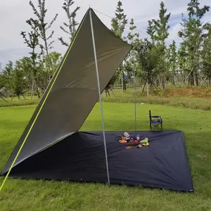 Multi-Color Outdoor Tent Mat 210D Oxford Fabric Waterproof Moisture-Proof Thick Durable Ground Pad for Camping Picnic Beach Universal Large Size Portable Foldable Camping Accessories