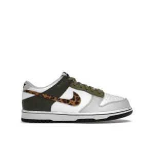 Nike Kid's Dunk Low Olive Leopard, from StockX