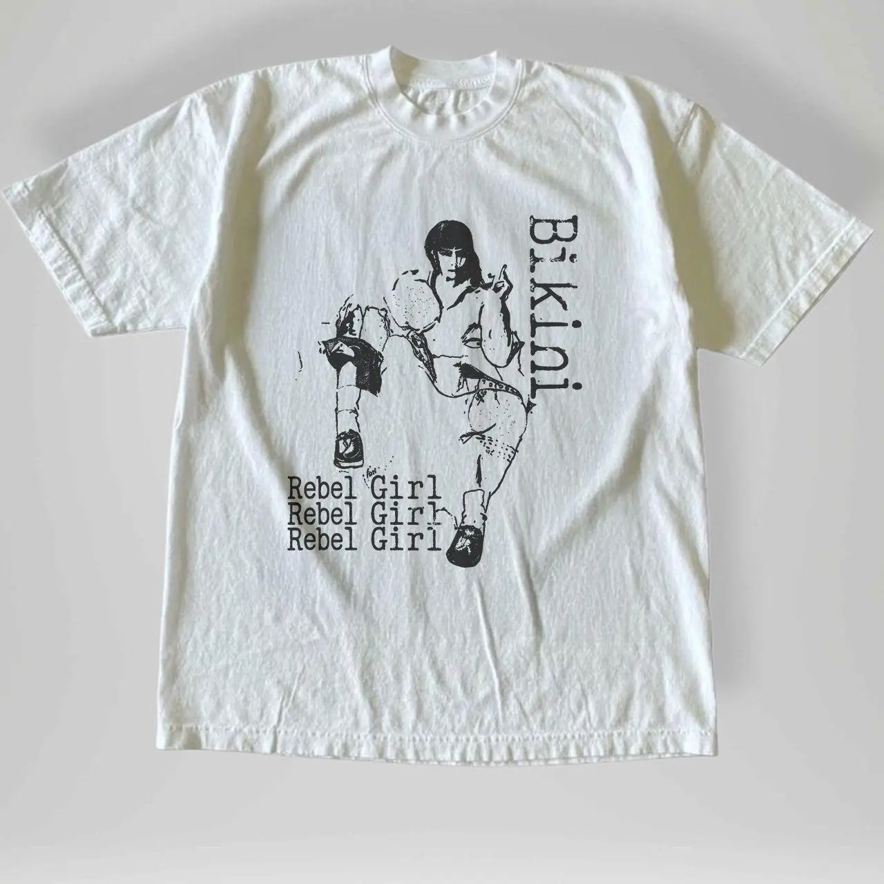 Bikini Kill Rebel Girl Graphic T-Shirt, Unisex Cotton Tee, Vintage Riot Grrrl Punk Band Shirt, Retro Indie Rock Graphic Tee, Music Lover Gift