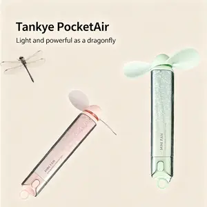 USB Rechargeable Mini Pocket Outdoor Cooling Accessory - Low Noise Portable Cool Gear Bundled with Camping Tent Repair Kit for Hiking, Beach Trips