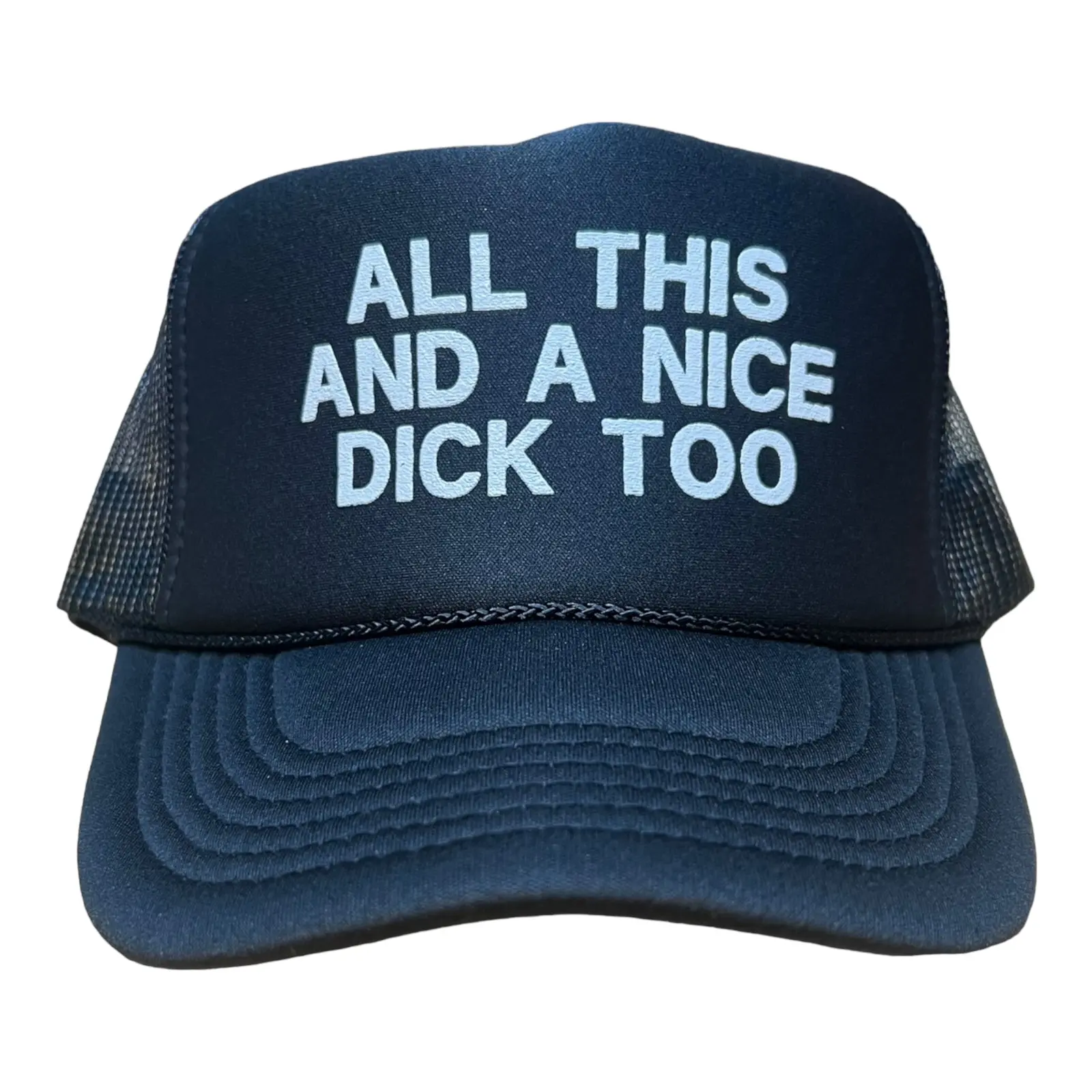 Funny Trucker - All This And A Nice Dick Too  Mens humor novelty snapback  Fathers day gift beach summer boating cap College Party gift dad hats gag