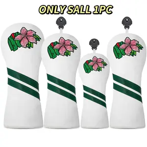 Jacket Cherry Blossom Design Golf Club Head Cover, Exquisite Embroidery, Suitable for Men & Women, Outdoor Golf Accessory