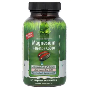 Irwin Naturals Magnesium + Beets & CoQ10, 60 Liquid Soft-Gels
