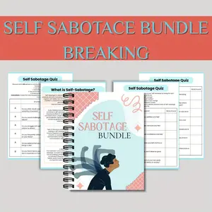 Self-Destructive Behavior & Procrastination Workbook, Guided Relaxation Journal for Boosting Self-Esteem, Motivation, Personal Growth, Planner Notebook