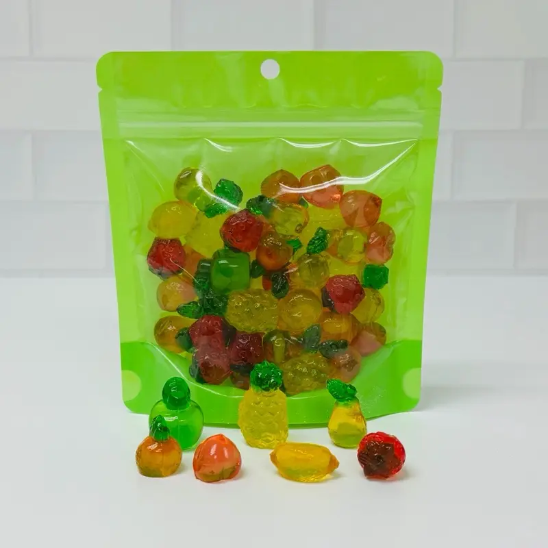 3D Fruit Salad Mix - Realistic Mixed Fruit Candy, 0.5 lb Sweet Chewy Snacks Mix