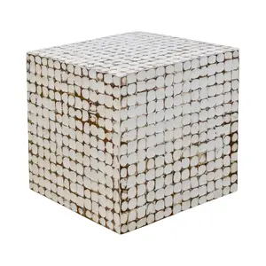 Juliette Square Recycled Coconut Shell Accent Table