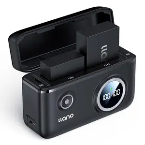 llano 2-Pack NP-W126S Batteries and 18W Fast Dual USB Charger for Fujifilm X100VI, X100V, XM5,X-E5,4,X-S10, X-T30, 30II, X-T3, X-Pro3, X100F, X-A7, and More, with Smart Display and Magnetic Snap Cover