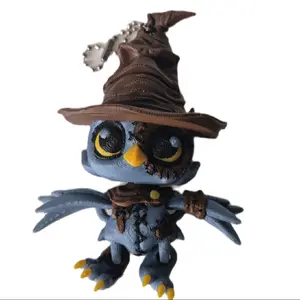 Patch Owl w Sorting Hat Keychain Adorable Wizard Hat Design Perfect for Fans