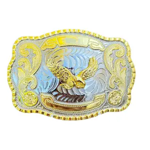 Western Eagle Belt Buckle Hebilla Vaquera de Aguila - Large Western Eagle Design, 5.5" x 4", Durable Zinc Alloy, Unisex, Metal