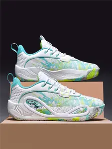 Men's Sports Basketball Shoes, Stylish Basketball Shoes, Practical Friction Soundproof Anti-Slip Durable Youth Athletic Shoes, Boys' Student Sport Sneakers