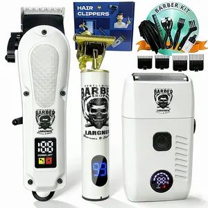 Largner Barber Shop Professional Wireless Hair Trimmer Set, LED Battery Display, Salon-Quality Grooming Tool, Cordless Design, Cordless Clippers Set