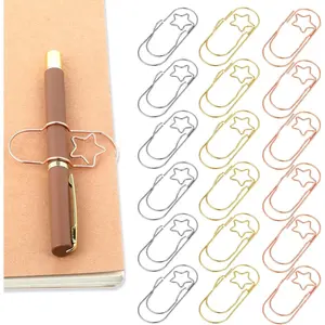 18 count Pen Clip  Happy Planner Accessories Metal Paperclip Pen Holders Multifunctional Holder Clips Pencil Holder Clips Inserts Clip Bookmarks For Notebooks Papers Planner Office School Supplies