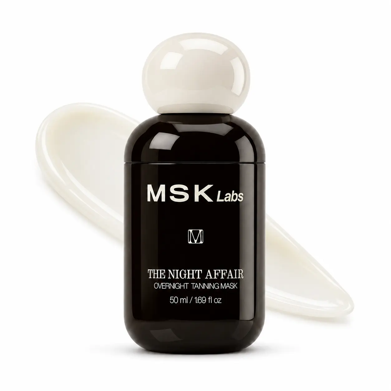 MSK Labs The Night Affair - Overnight Face Self Tanner Mask with Niacinamide, Lactic Acid, Squalane & Hyaluronic Acid Gradual Moisturizing Sunless Tanning Lotion Gel | Clean Skincare USA Made, Vegan