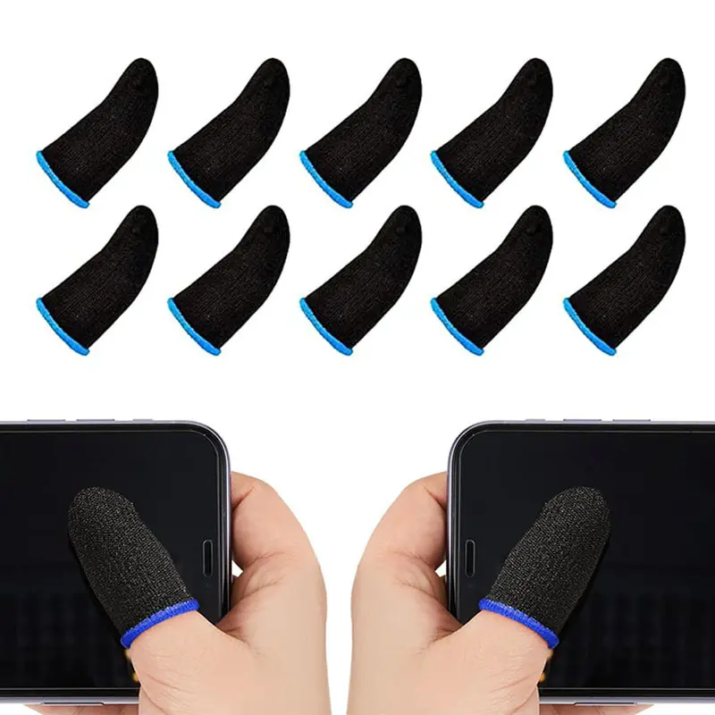 Superconducting Nanofibers Gaming Finger Sleeves (5 Pairs) – Anti-Sweat, Breathable Thumb Sleeves for Mobile Phone & Controller Touchscreen