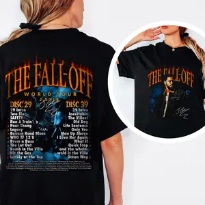 The Fall Off Album 2026 2 Sided Shirt, J Cole Graphic Tee, Vintage 90s Rap T-Shirt, Hip Hop Merch Multi Halloween Party T-shirt Unisex Tee, Streetwear Soccer Tee.