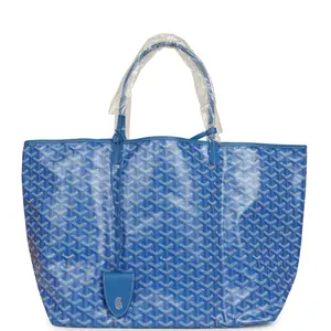 ‮ enidrayoG drayoG  ‬  Sky Blue Ｓａｉｎｔ Ｌｏｕｉｓ Tote Bag Palladium Hardware | Good Condition...