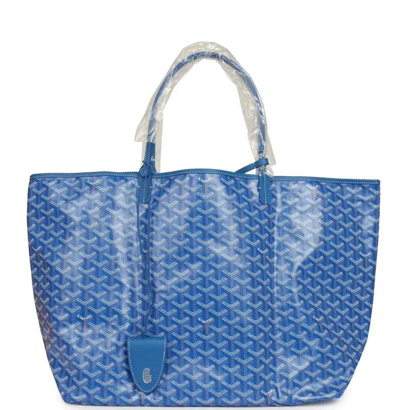 ‮ enidrayoG drayoG  ‬  Sky Blue Ｓａｉｎｔ Ｌｏｕｉｓ Tote Bag Palladium Hardware | Good Condition...