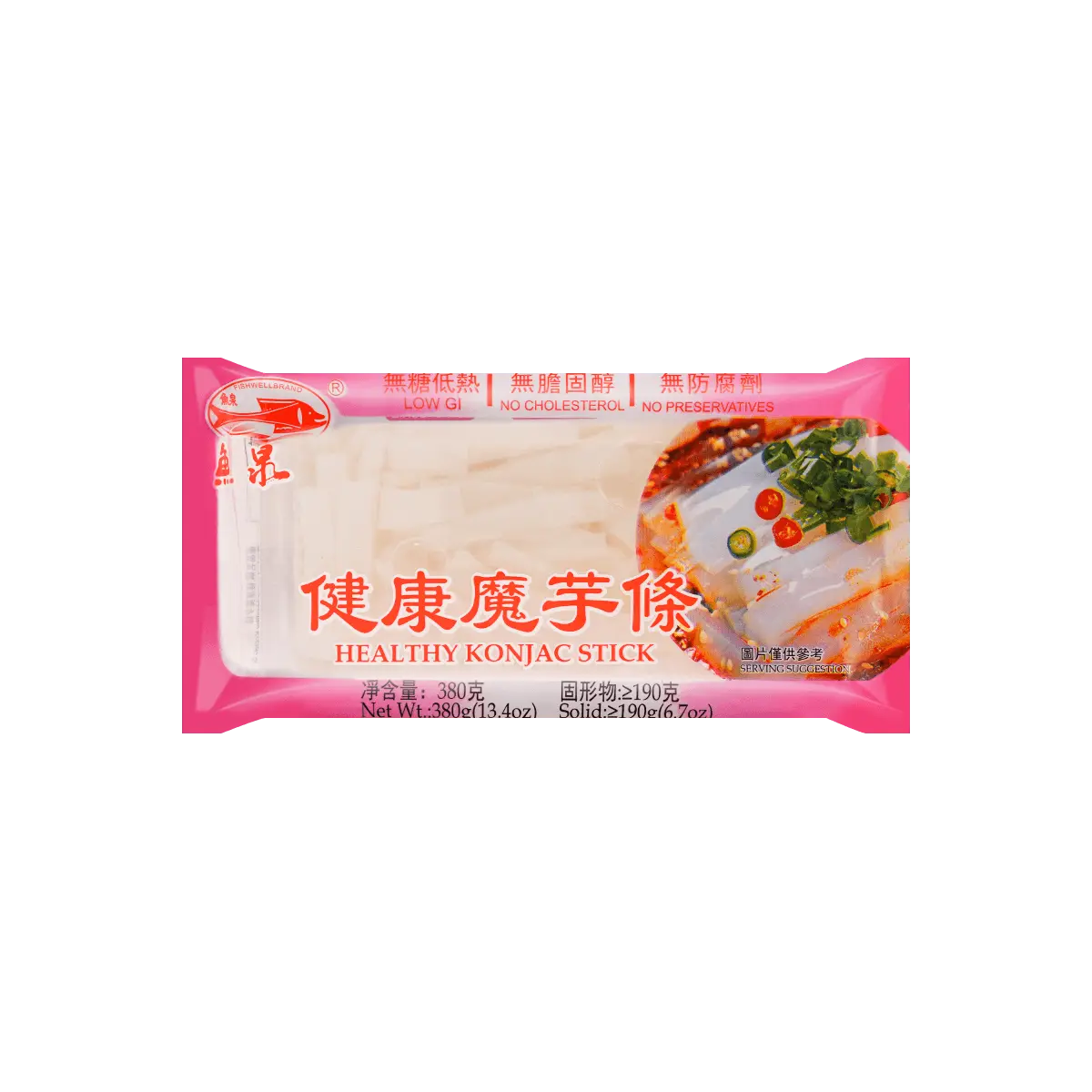 YUQUAN Konjac Noodles - Healthy Low Carb Shirataki Noodles for Salads & Cold Dishes, 380g