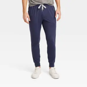 Men's Soft Stretch Jogger Pants - All In Motion Navy Blue XL: Recycled Polyester, Spandex, Moisture Wicking, Quick Drying