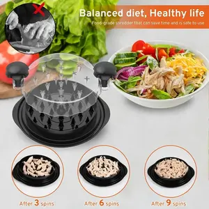 Chicken Shredder,Visible Lid Meat Cutter,ABS Chicken Shredded Machine with Anti-Slip Strip, Ergonomic Handle, BPA Free, Perfect Utensils for Pork,Beef,Chicken,Kitchen Gadgets,Vegetable Slicer Grill,desmenuzador