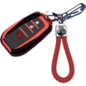 for Toyota Key Fob Cover 3 Buttons fits 2026 2025 2024 2023 GR Corolla Cross Tacoma 4Runner Prius Land Cruiser