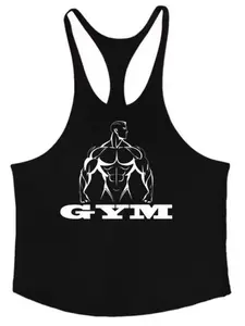 Men's Y-Strap Backless Vest, Gym Bodybuilding Graphic, Sleeveless Workout Top, Loose-Fitting Fitness Shirt for Gym Enthusiasts, Sports Fitness Vest, Sleeveless Gym Tops