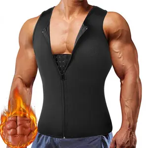 Menswear Compression Tank Top Vest Black Shirt Body Shaper Sports Workout Tight Undershirt Tummy Control Girdle Shapewear Wicking Athletic Activewear Breathable Bestie Operator Fitness