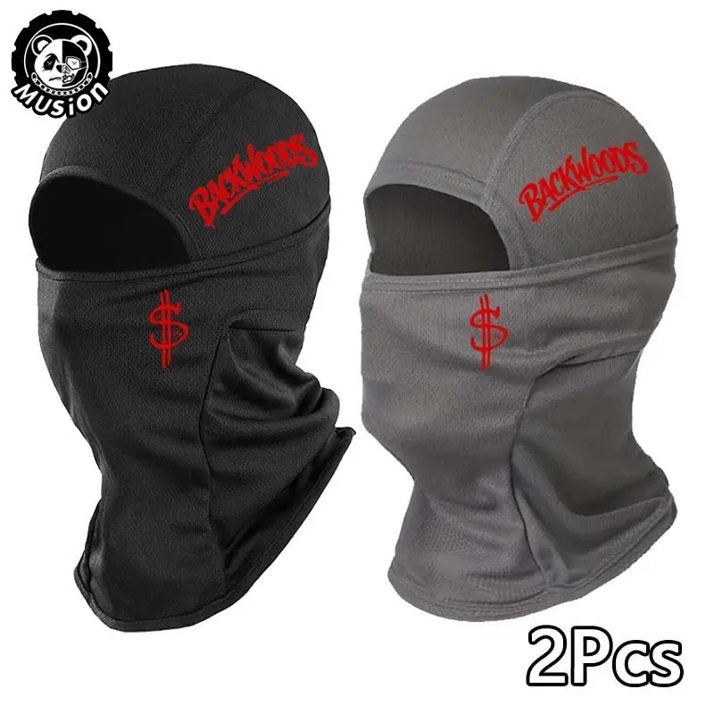 Musion Balaclava Mask Dollar 2pcs Hip Hop Printed Windproof Sunscreen Breathable Polyester Sports Hat Camping Outdoor Hat Balaclava Hats