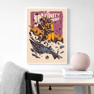 Avengers Infinity War Poster, Movie Poster, Film Poster, Room Decoration Home Decoration Art Poster Frameless