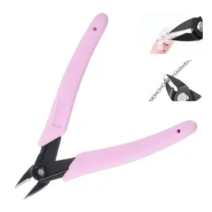 Rhinestone Remover, Nail Nippers Professional Pink Rhinestone Tools for Nails DIY to Easily Remove Cuticle Rhinestones Crystals Cutting Nail Chains