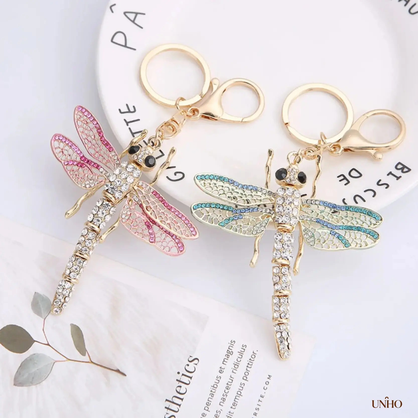 Luxury Bling Rhinestone Dragonfly Key Ring Bag Charm - Hollow Sparkle Crystal Insect Pendant, Exquisite Women's Luggage & Bag Accessory for Daily Use, Happy Birthday Ideal Gift Choice to Enhance Your Accessories, Exquisite Decor